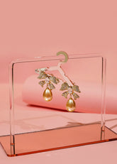 Bow Pearl Drop Earrings