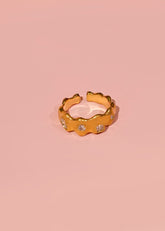 Gold Abstract Statement Ring