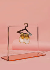 Gold & Pearl Geometric Drop Earrings