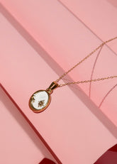 Oval Sun Motif Pendant