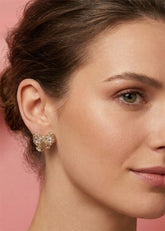 Bow Crystal Stud Earrings