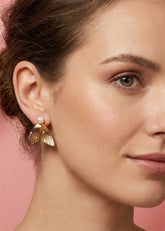 Pearl Fan Drop Earrings