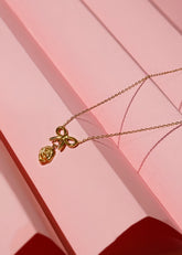 Rose & Bow Charm Necklace
