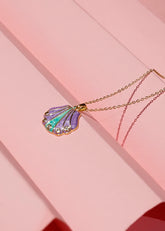 Seashell Enamel Pendant