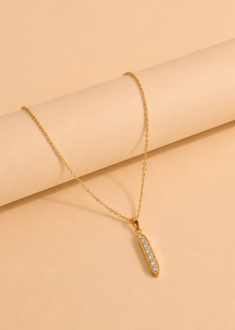 Pavé Vertical Bar Necklace