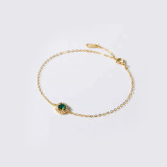 Emerald Halo Bracelet