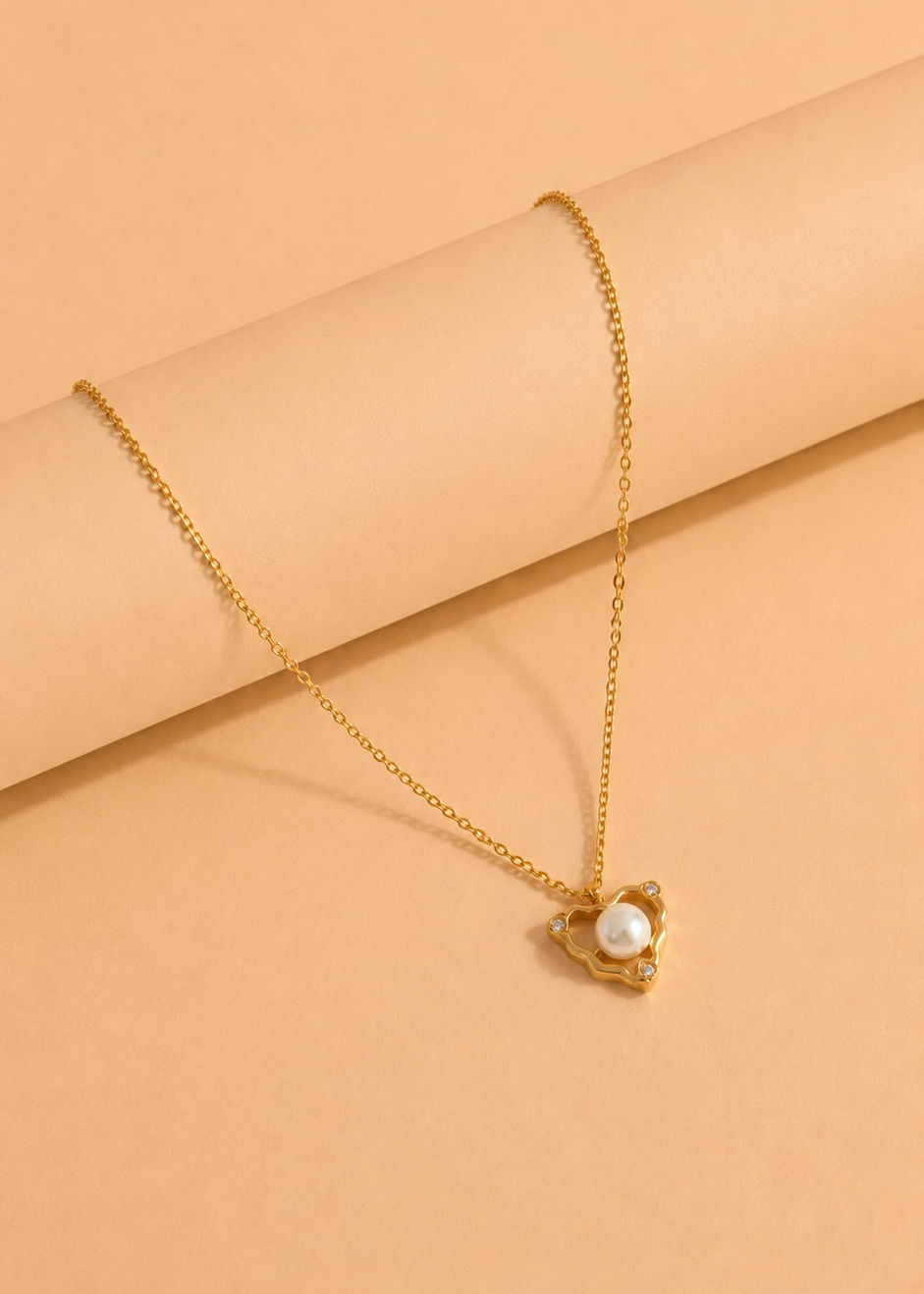 Pearl Bloom Knot Pendant Necklace
