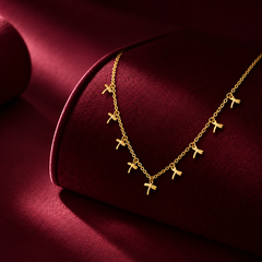 Coquette Bow Charm Necklace
