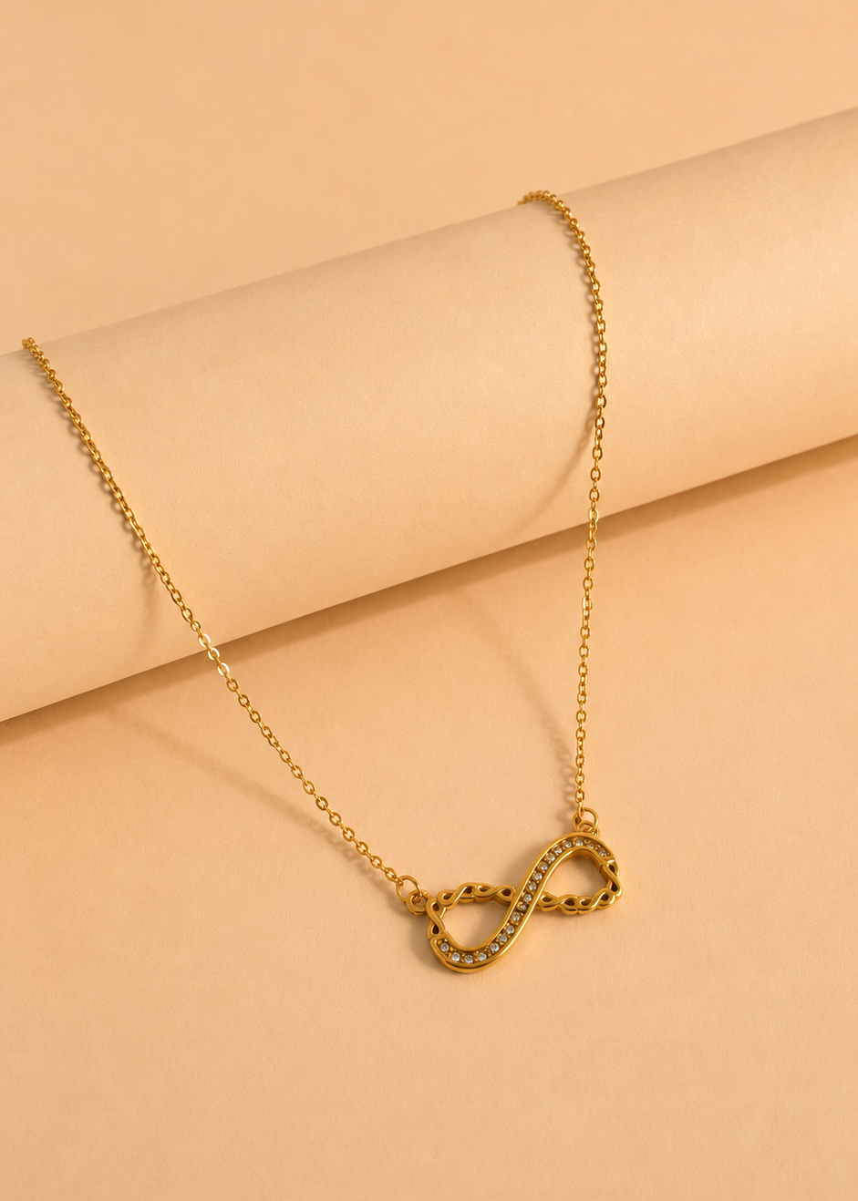 Pavé Infinity Necklace