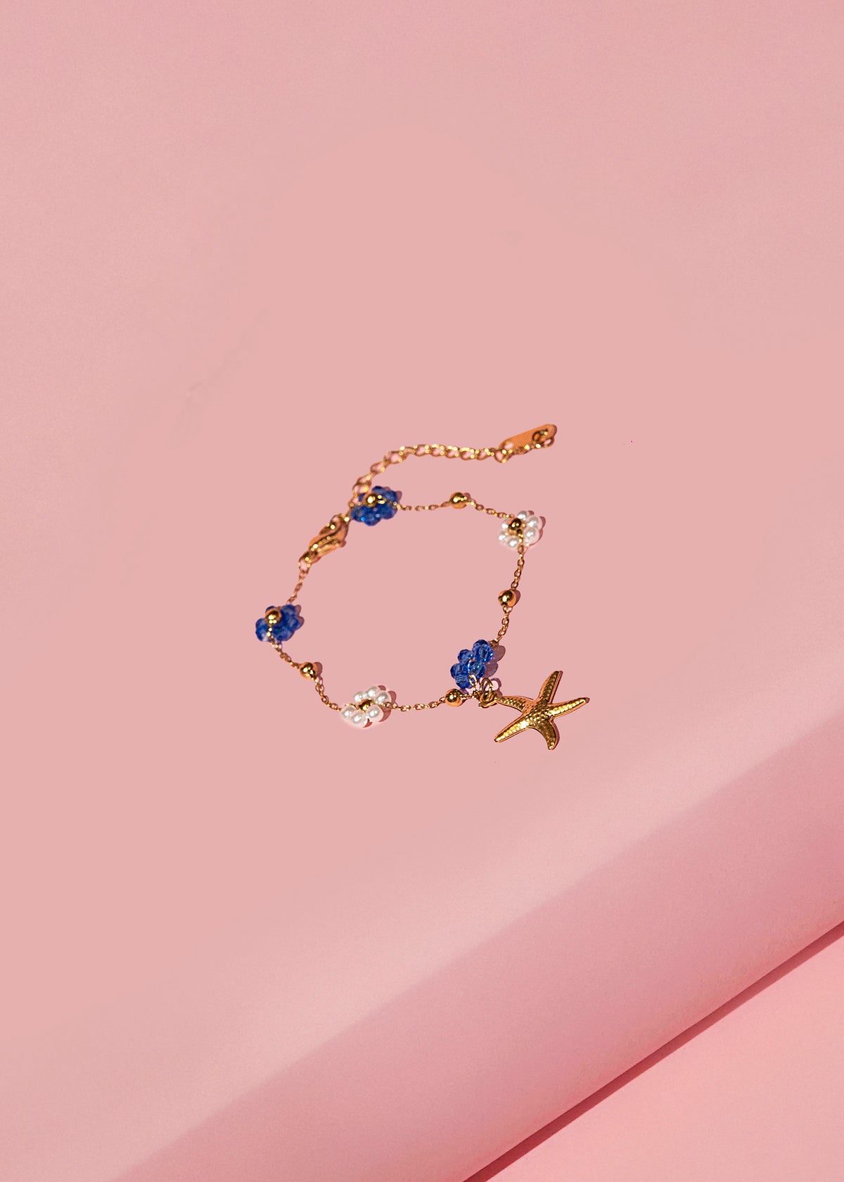 Blue & White Starfish Bracelet