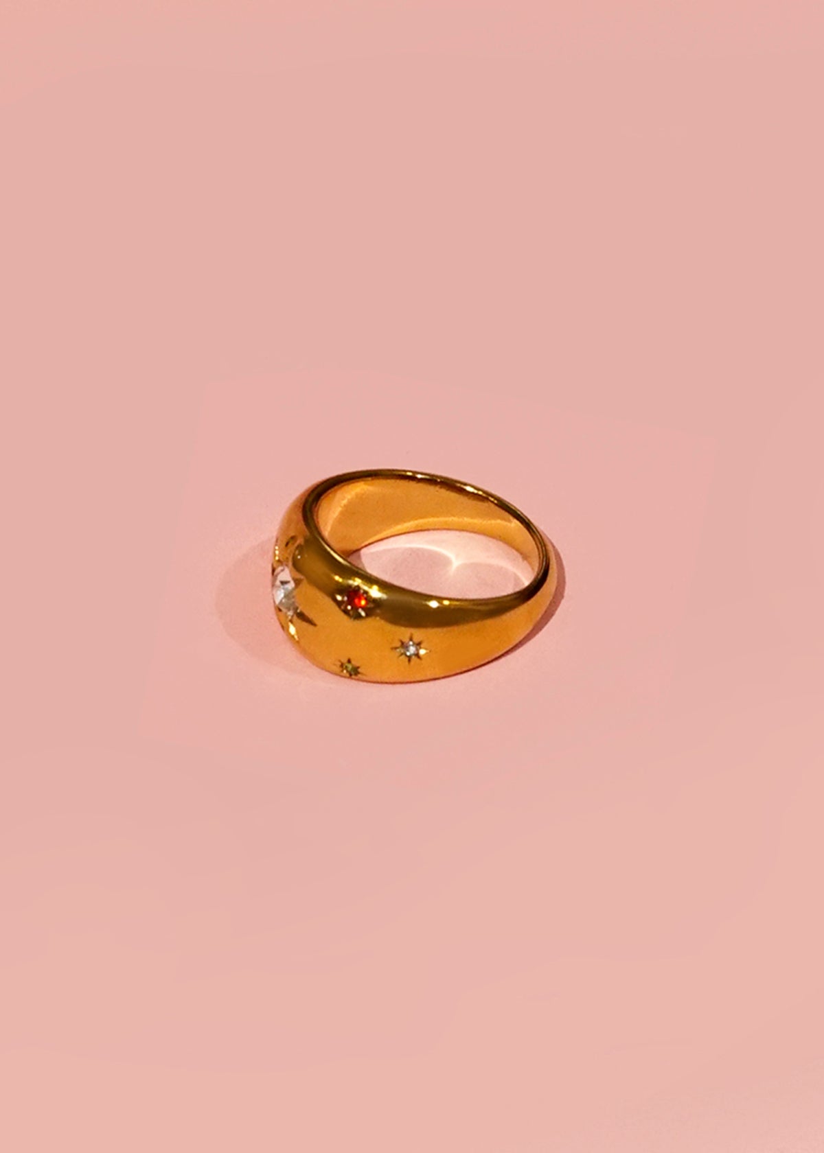Gold Wavy Band Ring