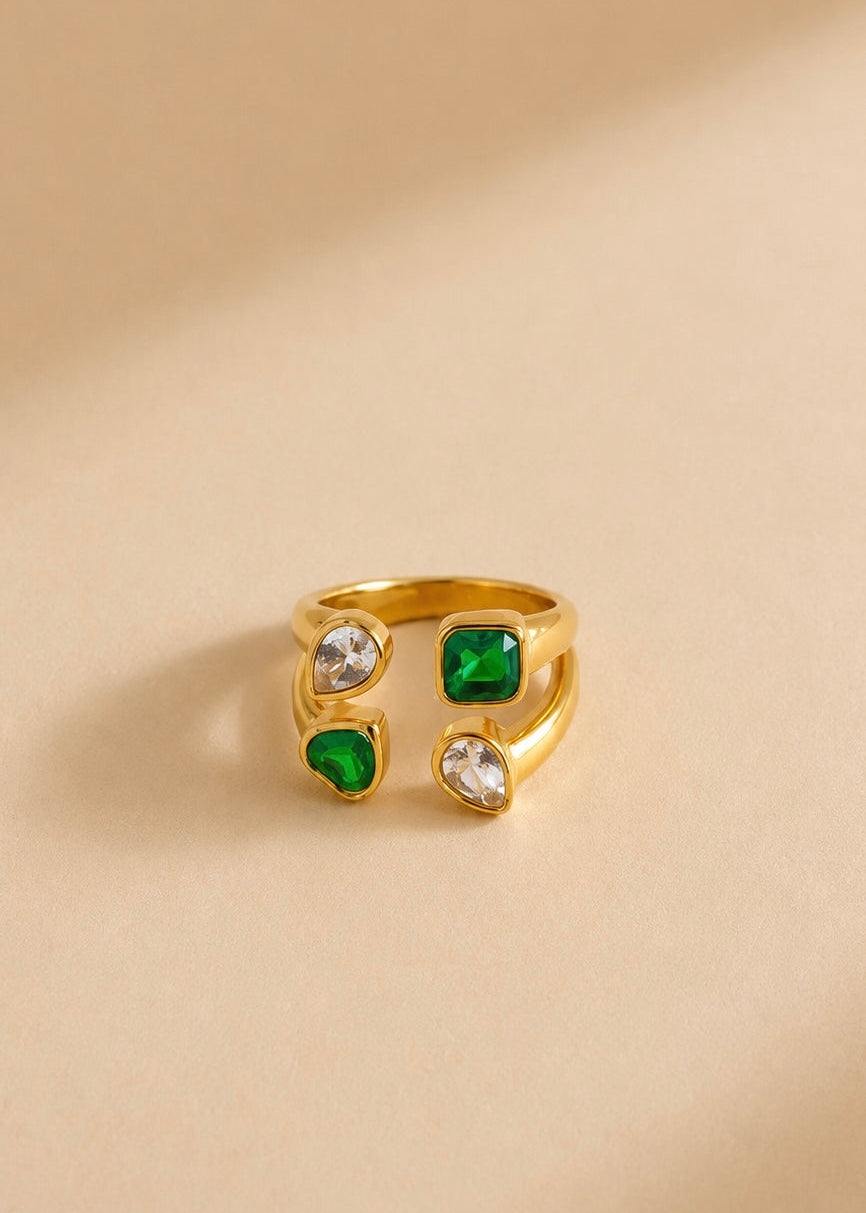 Verdant Duet Cluster Ring