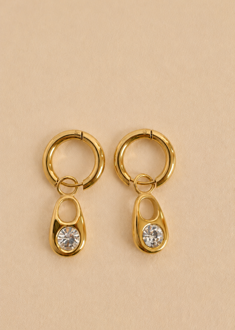 Lumière Solitaire Drop Hoops