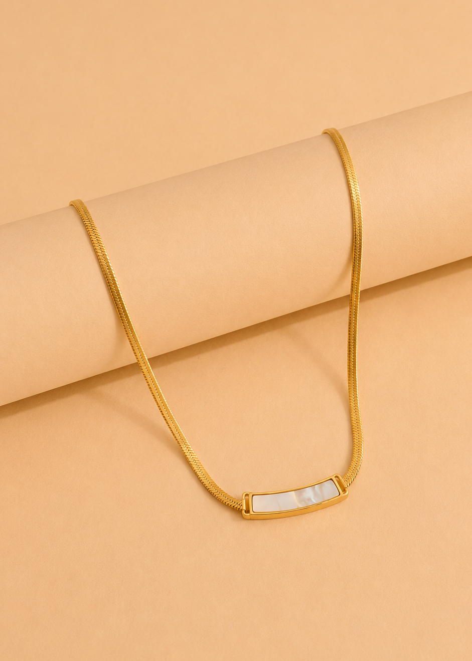 Mother of Pearl Bar Necklace