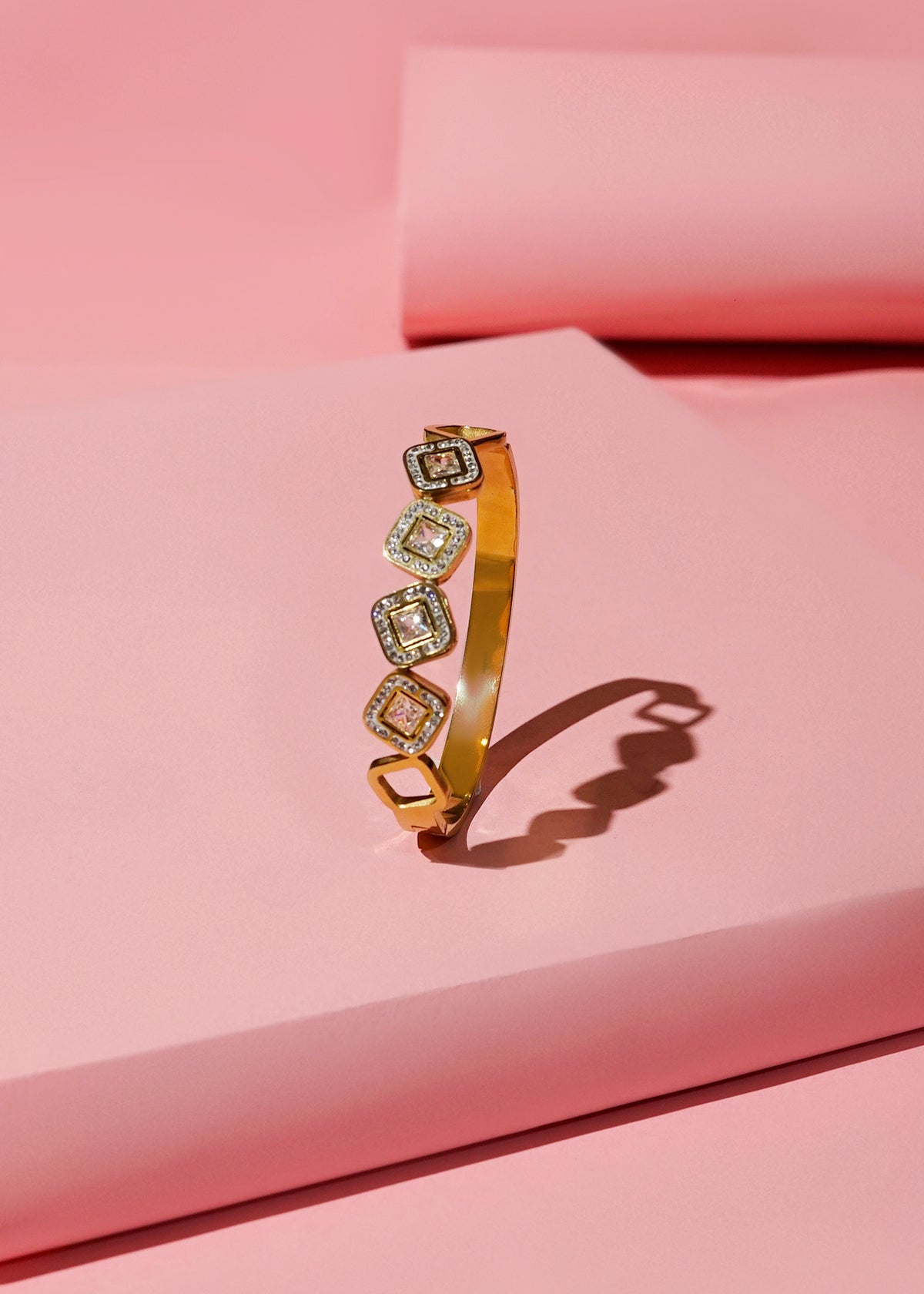 Geometric Stone Cuff