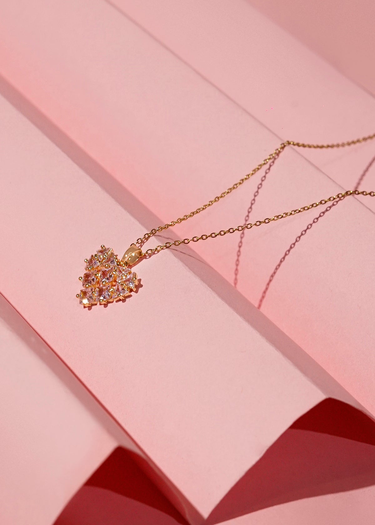 Heart Cluster Pendant Necklace