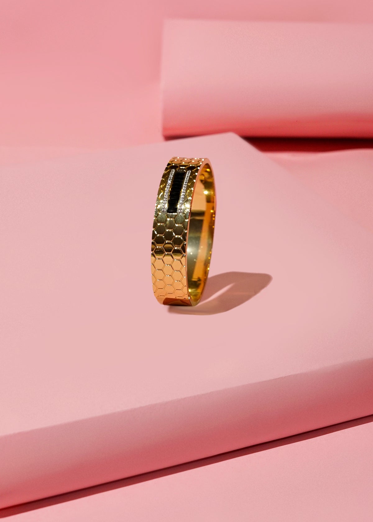 Honeycomb Textured Bangle