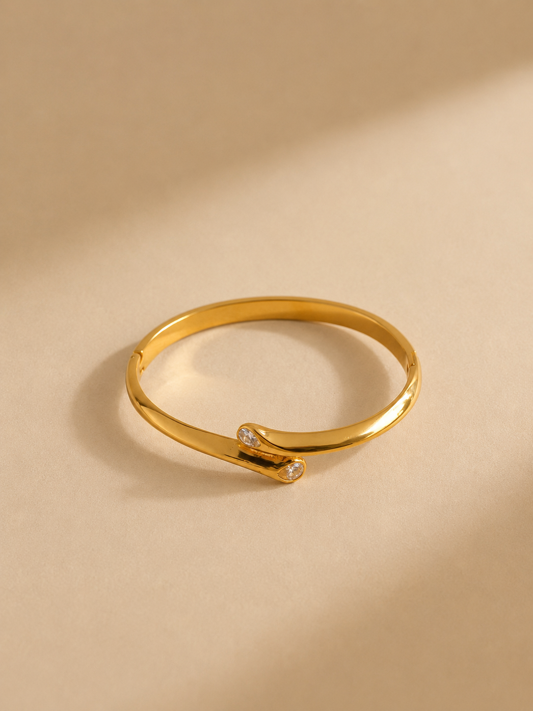Serpentine Bypass Gold Bangle