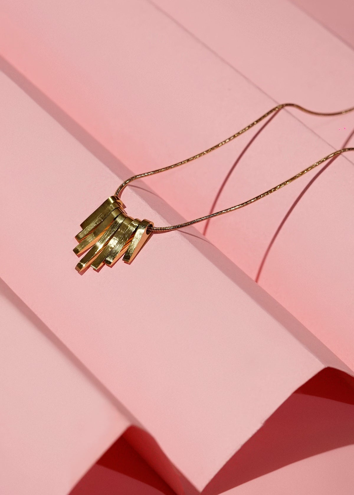 Layered Bar Fringe Necklace