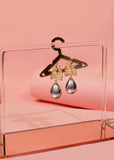 Leaf Pearl Drop Earrings