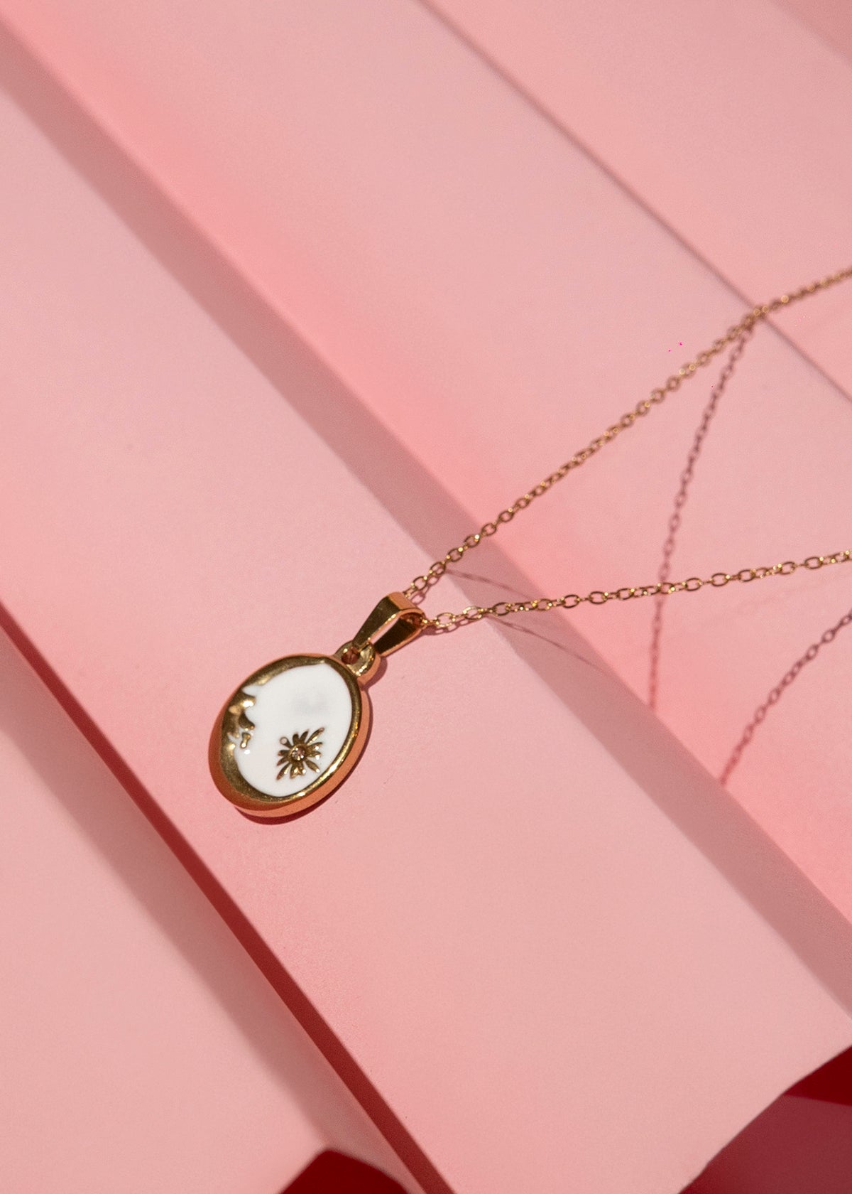 Oval Sun Motif Pendant