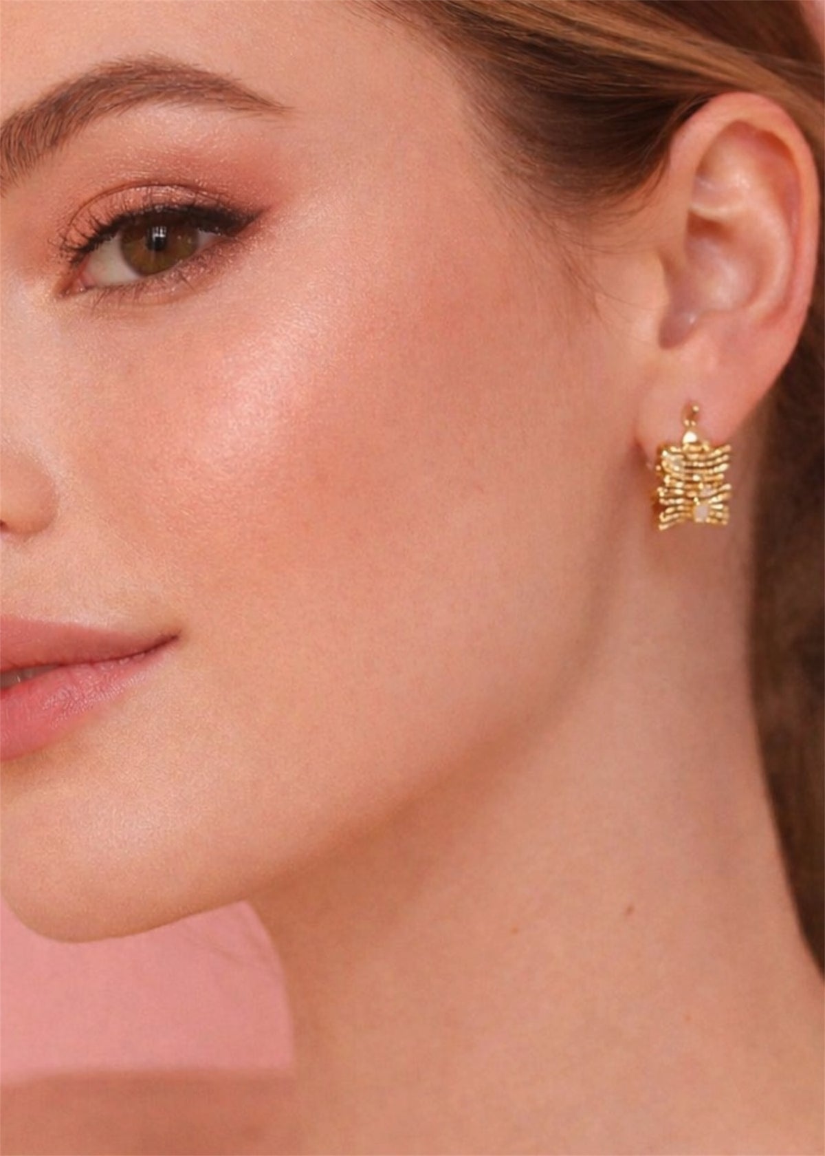 Textured Gold Sculptural Earrings