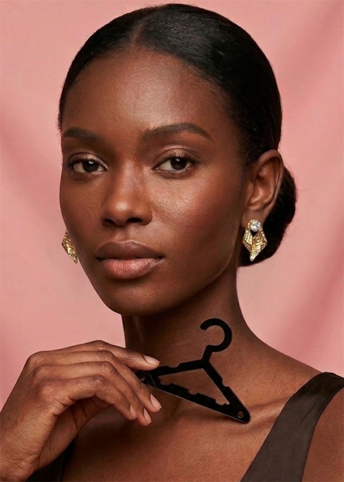 Gold Geometric Crystal Earrings