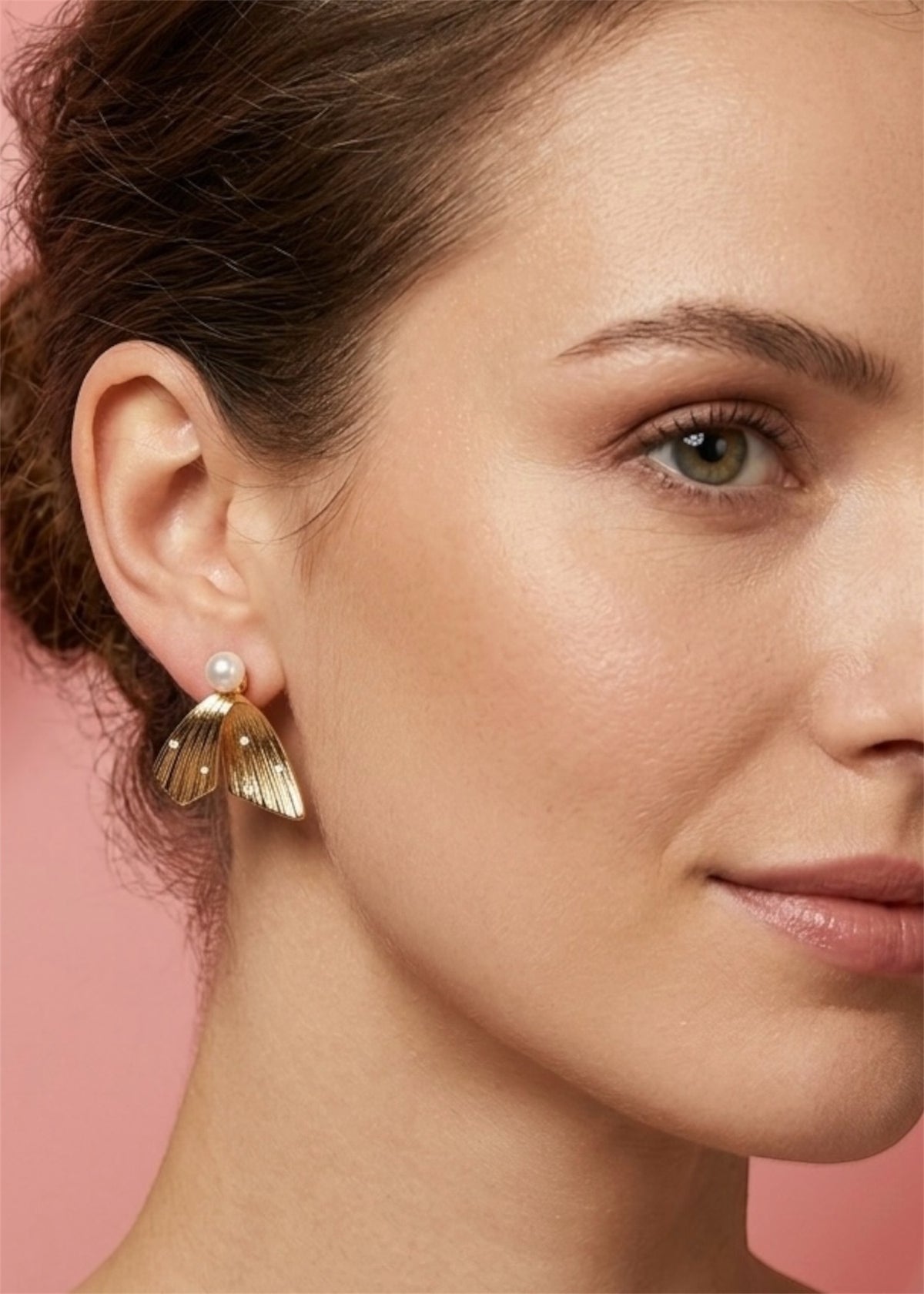 Pearl Fan Drop Earrings
