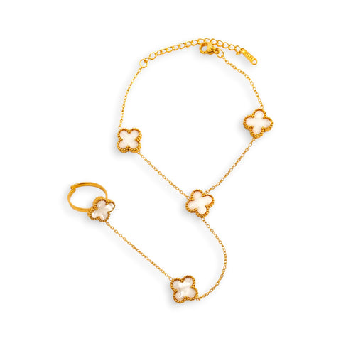 Pearl Clover Hand Chain