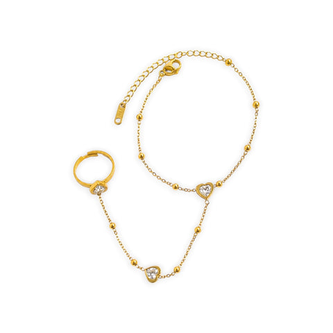 Heart Link Hand Chain