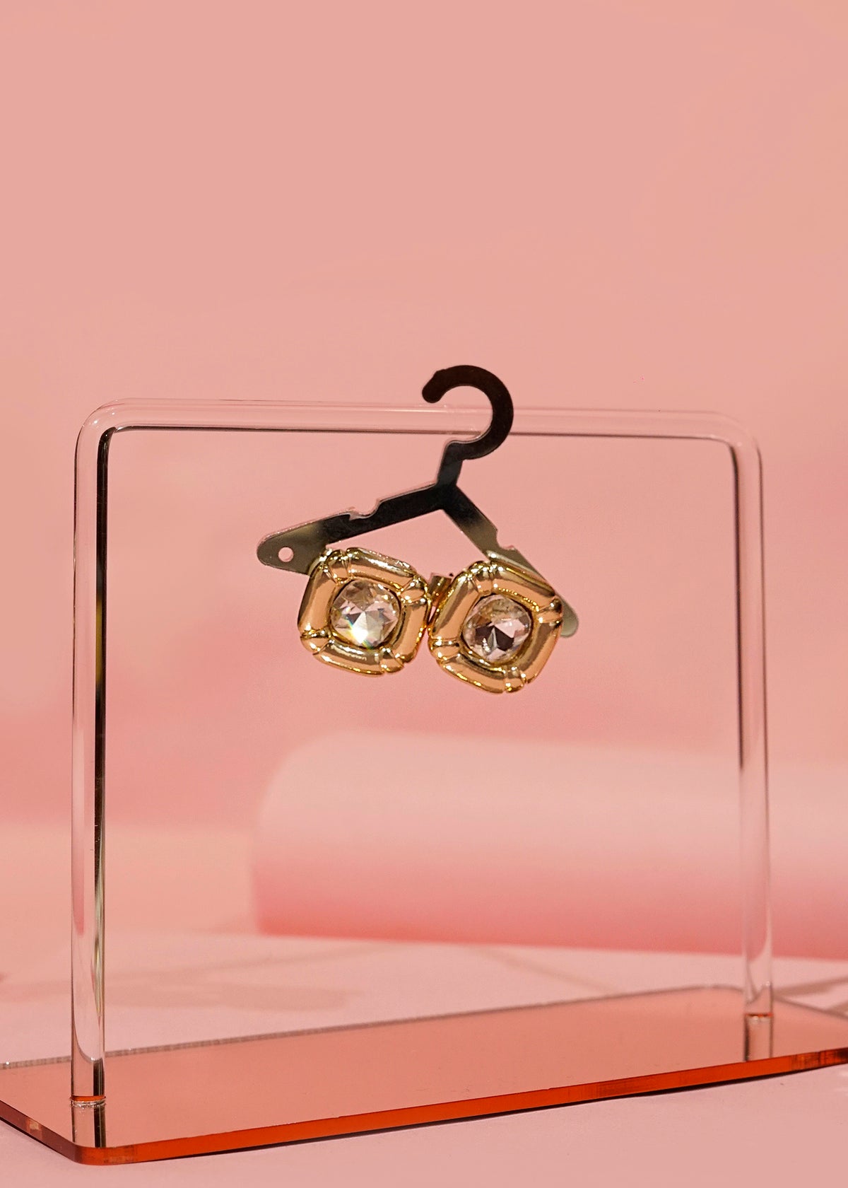 Square Crystal Stud Earrings