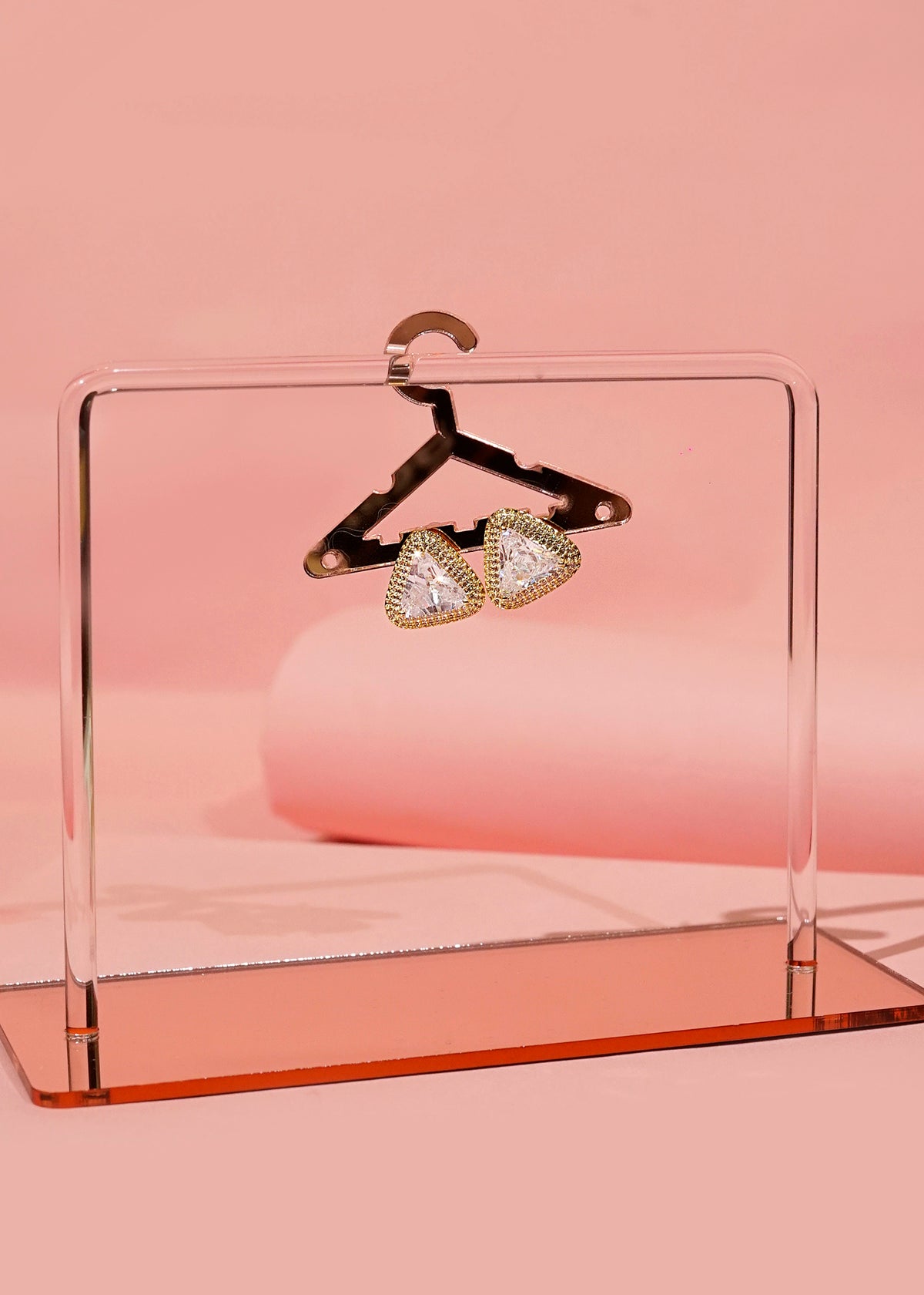Triangle Crystal Stud Earrings