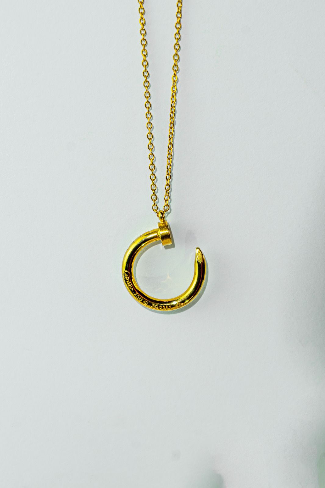 Gold Open Circle Pendant Necklace