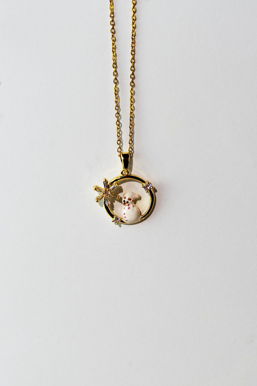 Snowman Circle Necklace