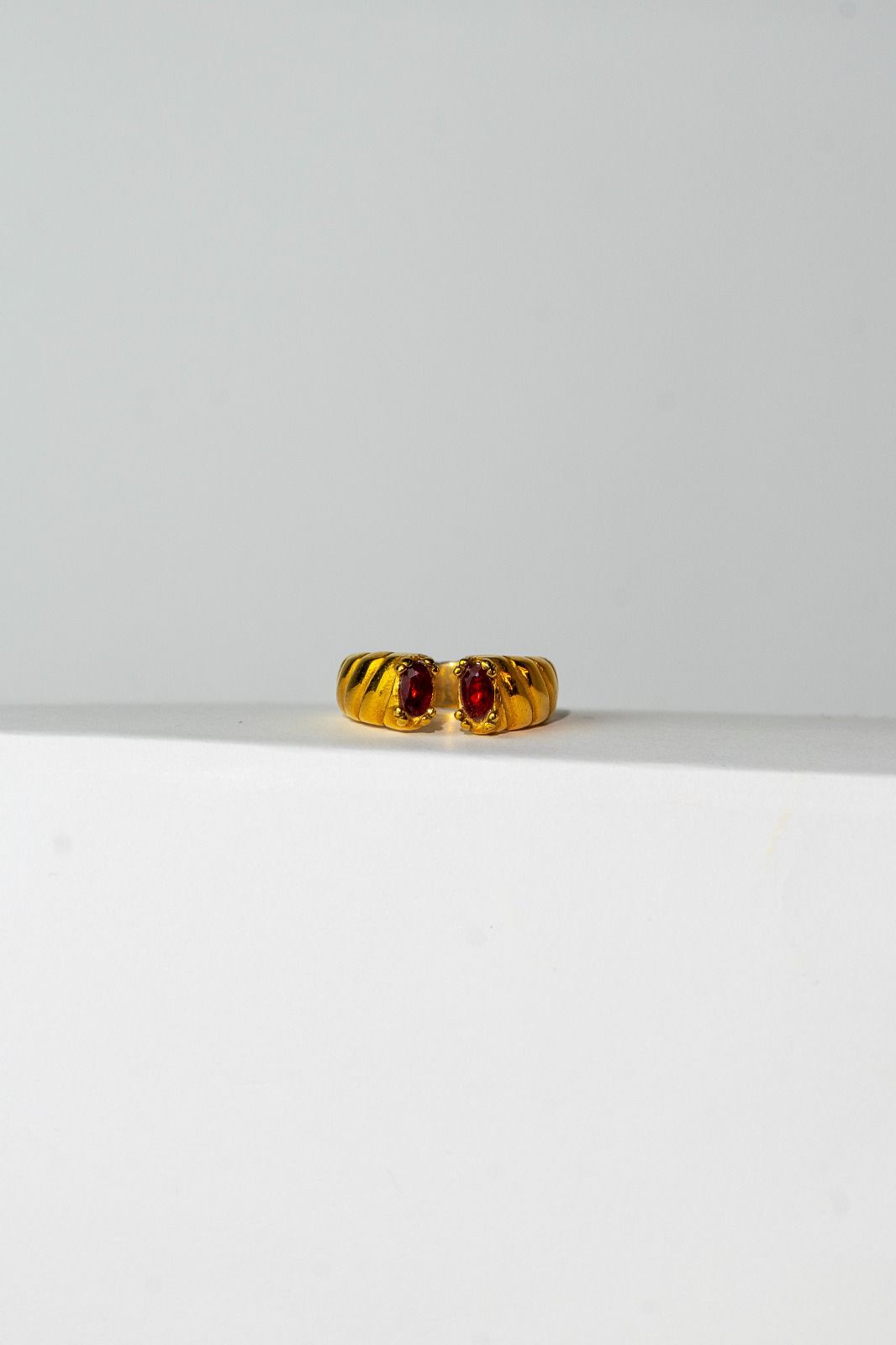 Double Oval Stone Statement Ring