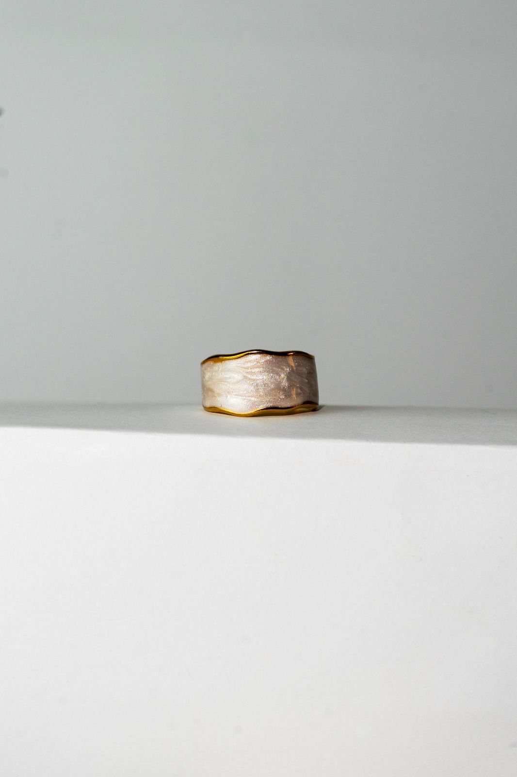 Abstract Pink Statement Ring