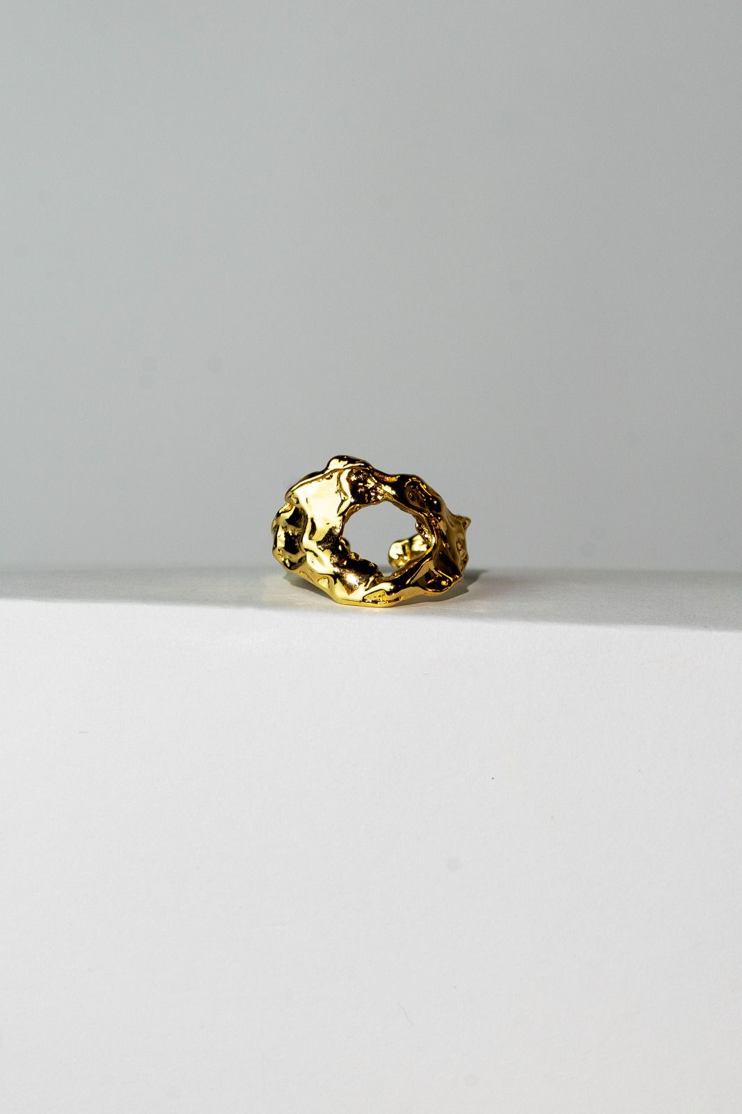 Organic Molten Gold Ring