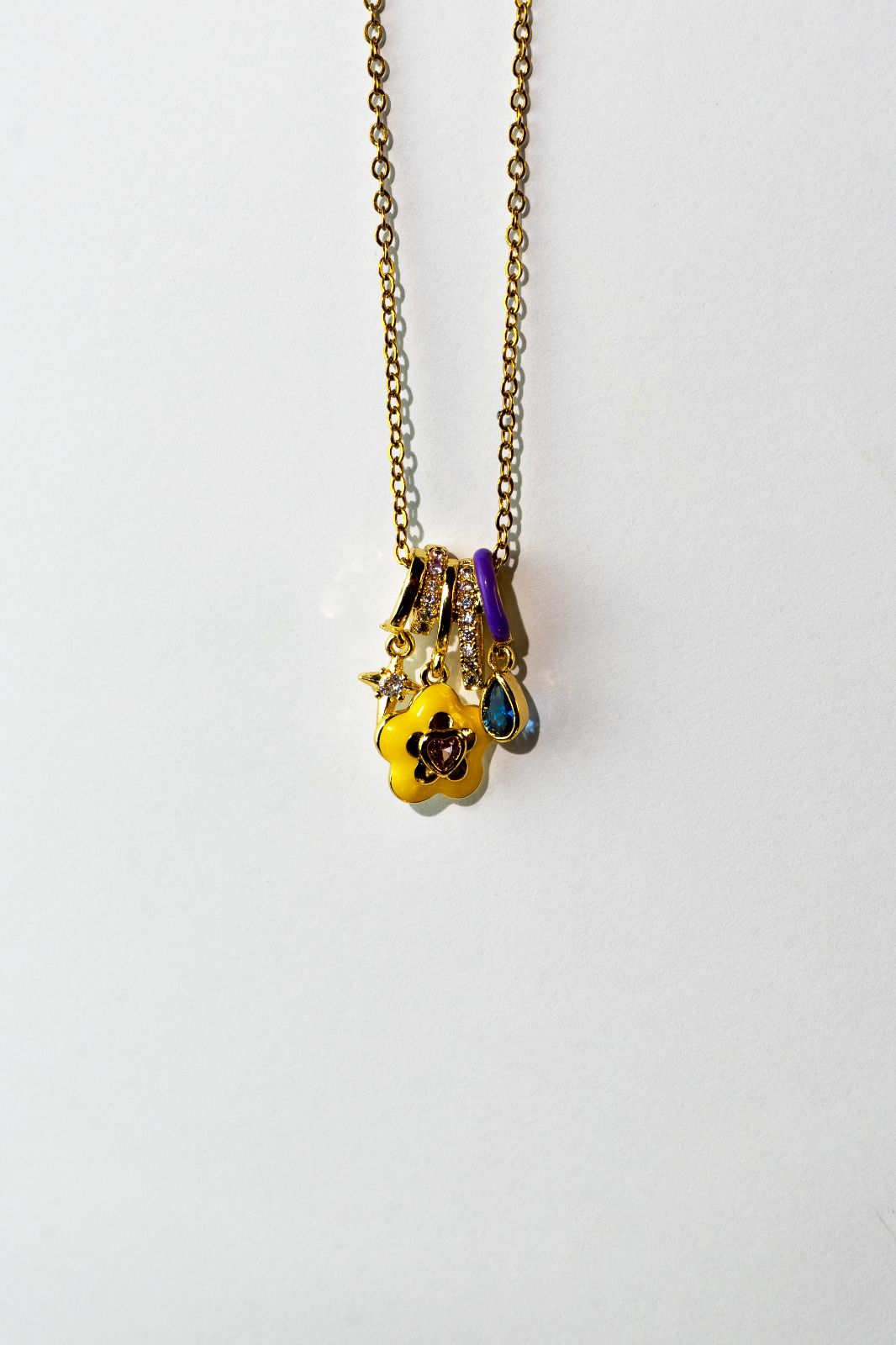 Charm Cluster Pendant Necklace