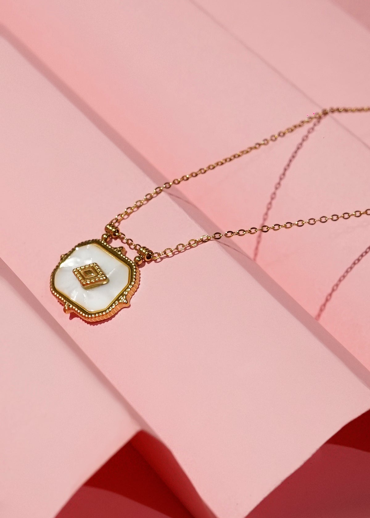 White Clover Pendant Necklace